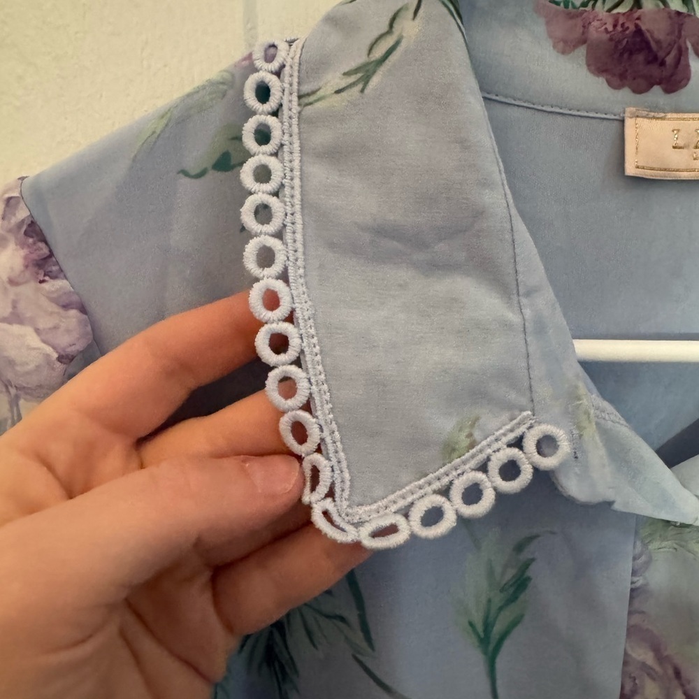Lipsy Blue Floral Dress - Picture 3 of 9